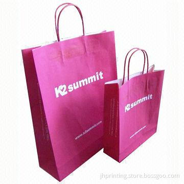 Full-color Printed Eco-friendly Paper Bag,Made of 100gsm White Kraft Paper,OEM Samples are Available